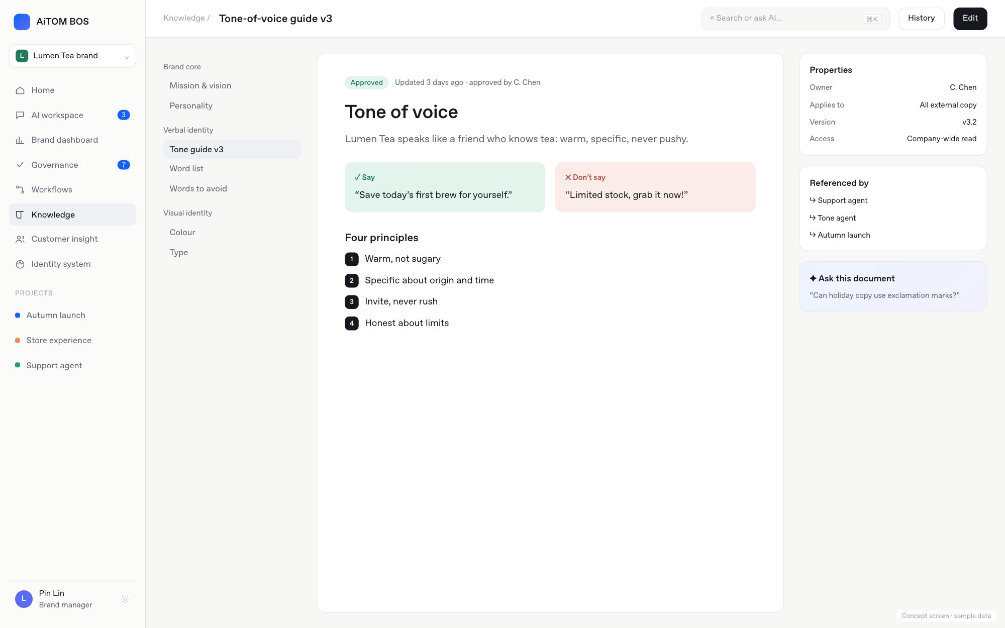 Make team knowledge findable and usable